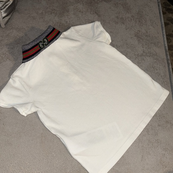 Gucci BABY COTTON POLO TOP WITH WEB 18/24 month Size. Navy Blue, Red & Green - Picture 3 of 4